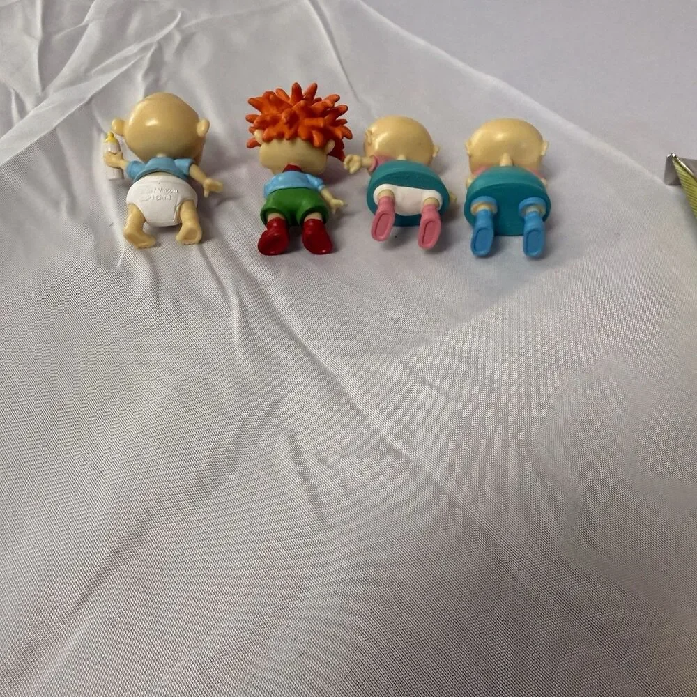2017 Rugrats Nickelodeon Viacom 2” Figure Lot Of 4 Tommy Chucky Phil And Lil